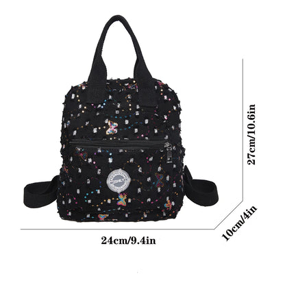 High Quality Denim Designer Backpacks Casual Large Capacity School Bags for Teenage Girl 2023 Ladies Bookpack Elegant Travel Bag