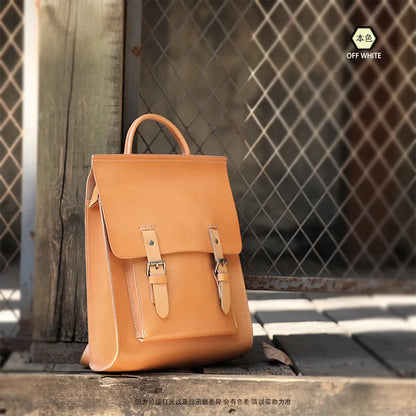 High Quality Double Belt Buckle Casual Backpacks Versatile Large Capacity Luxury Schoolbag Fashion All-match Shoulder Bags