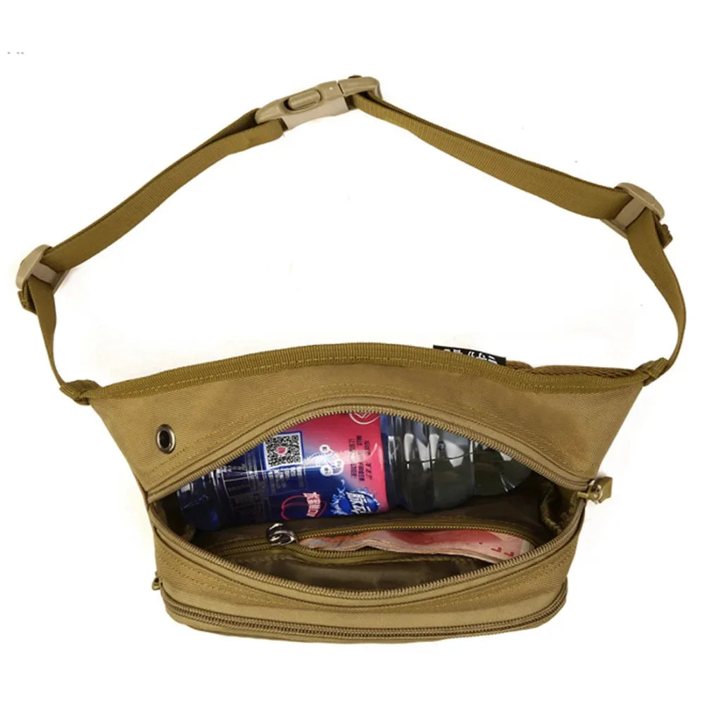 High Quality Fanny Pack Travel Hip Bum Pouch Military Assault Treckking Messenger Shoulder Nylon Men Waist Belt Chest Bag