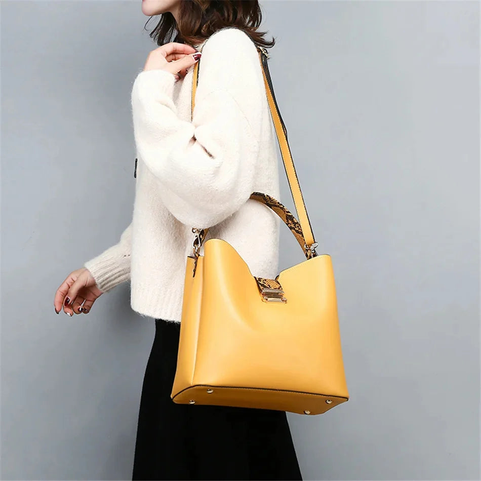 High Quality Fashion Crossbody for Shoulder Brand Designer Women s Luxury PU Leather Bucket Bag Satchels