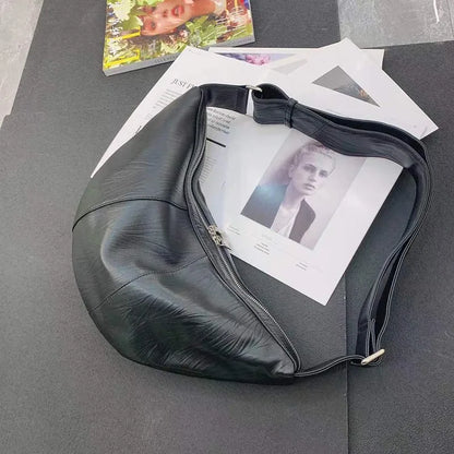 High Quality Fashion Hobos Elegant Commuter Large Capacity Zipper Armpit Shoulder Bags Female New Half Moon Purse Bolsa Purses