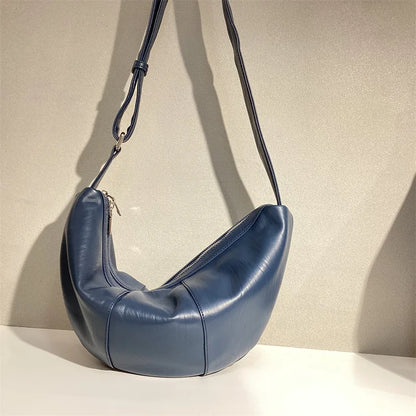 High Quality Fashion Hobos Elegant Commuter Large Capacity Zipper Armpit Shoulder Bags Female New Half Moon Purse Bolsa Purses