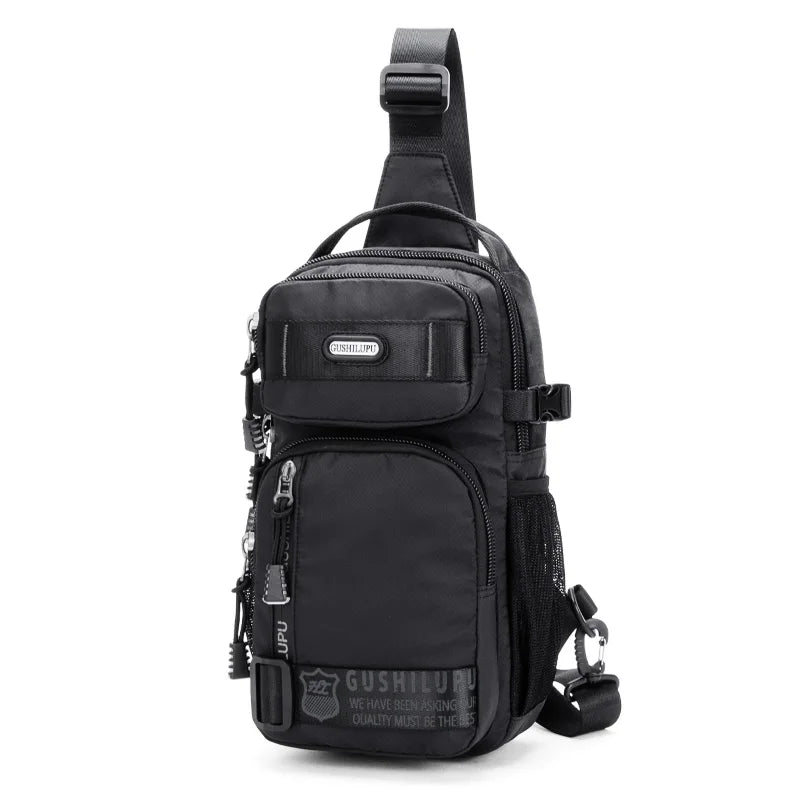 High Quality Fashion Men Waterproof Oxford Cloth Zipper Shoulder Bag Messenger Crossbody Chest Bags