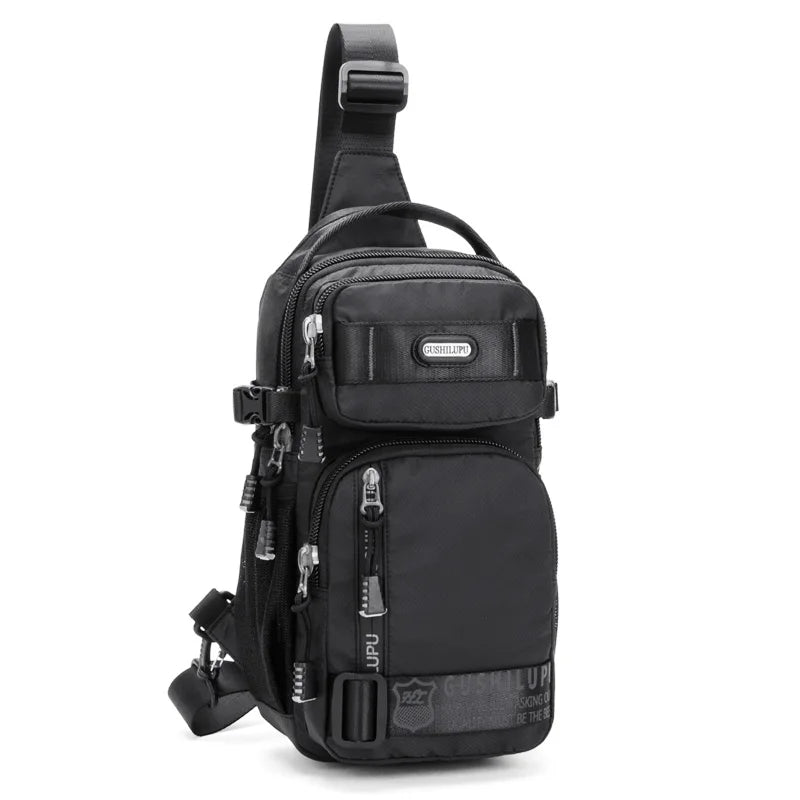 High Quality Fashion Men Waterproof Oxford Cloth Zipper Shoulder Bag Messenger Crossbody Chest Bags
