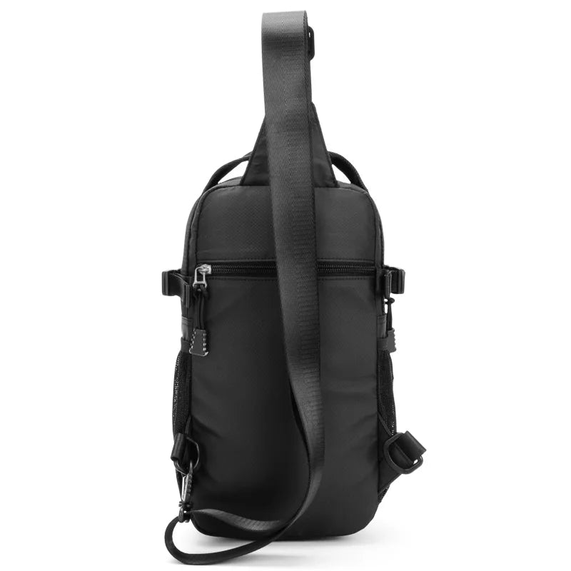 High Quality Fashion Men Waterproof Oxford Cloth Zipper Shoulder Bag Messenger Crossbody Chest Bags