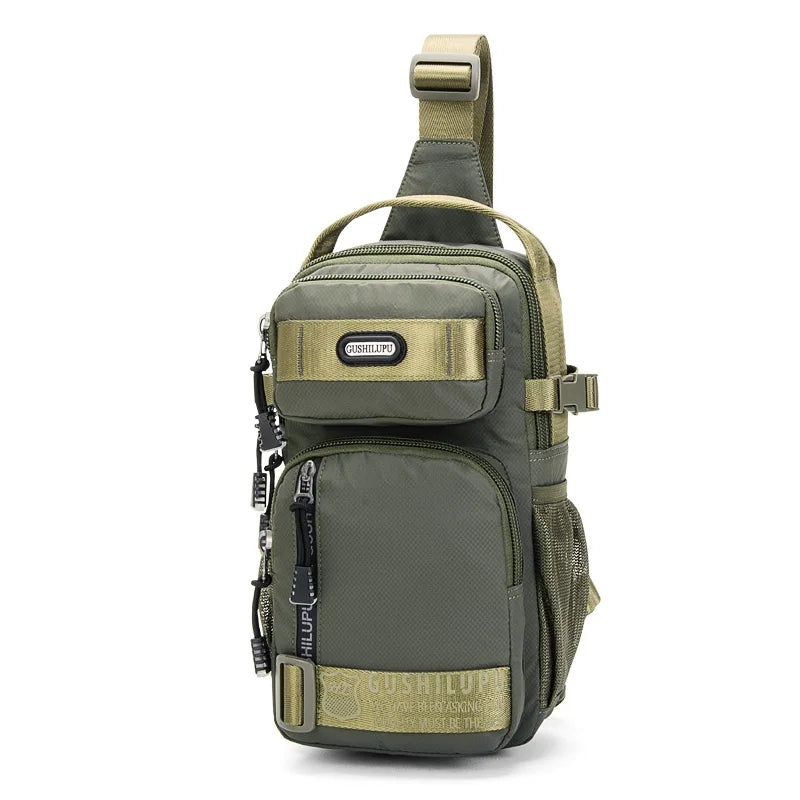 High Quality Fashion Men Waterproof Oxford Cloth Zipper Shoulder Bag Messenger Crossbody Chest Bags