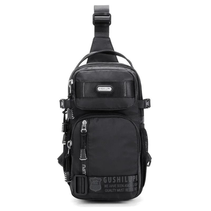 High Quality Fashion Men Waterproof Oxford Cloth Zipper Shoulder Bag Messenger Crossbody Chest Bags