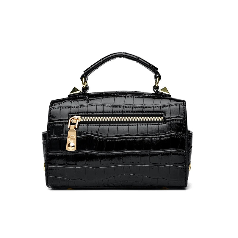 High Quality Fashion Rivet Leather Women's Tote Bag Luxury Women Shoulder Crossbody Bags 2024 New Female Handbags Messenger Sac