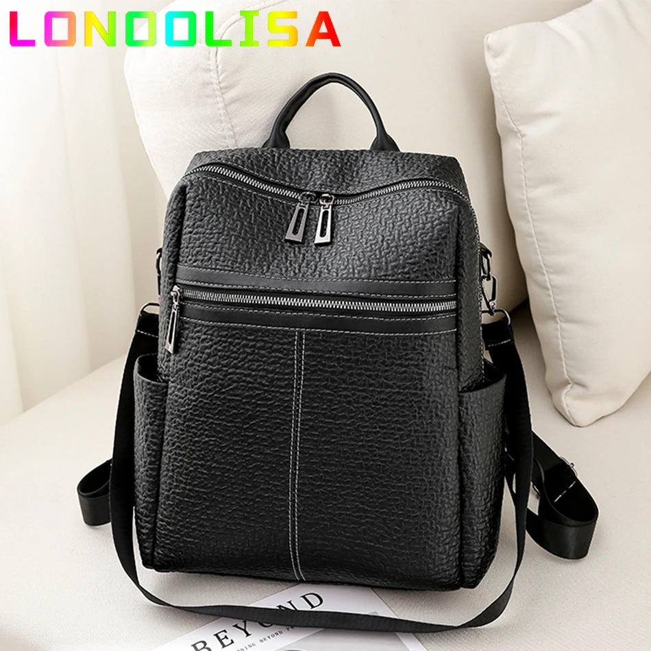 High Quality Fashion female Backpack Large Capacity Vintage  Backpack Luxury Designer Teenage Girls Travel Rucksack School Bags