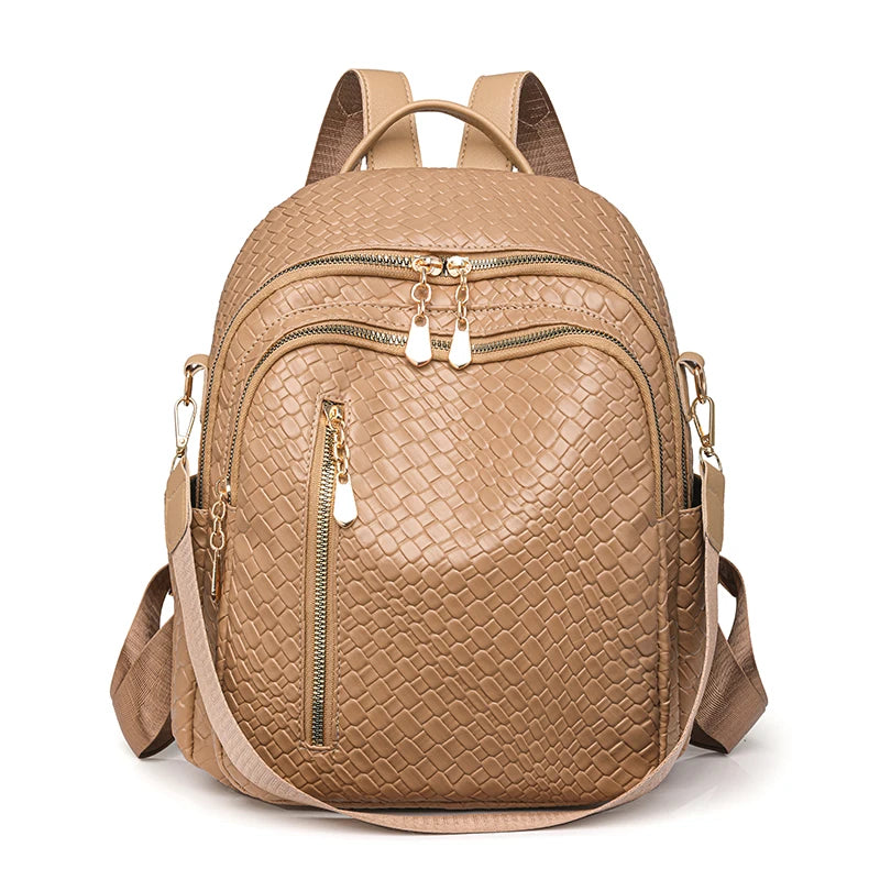 High Quality Fashion female Backpack Large Capacity Vintage Book pack Luxury Designer Teenage Girls Travel Rucksack School Bags