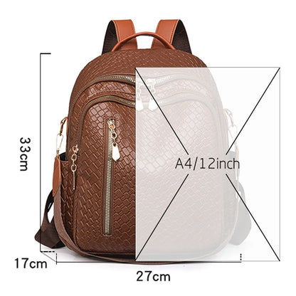 High Quality Fashion female Backpack Large Capacity Vintage Book pack Luxury Designer Teenage Girls Travel Rucksack School Bags