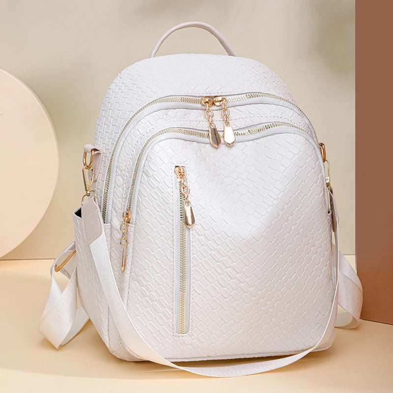 High Quality Fashion female Backpack Large Capacity Vintage Book pack Luxury Designer Teenage Girls Travel Rucksack School Bags