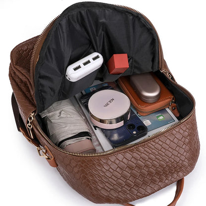 High Quality Fashion female Backpack Large Capacity Vintage Book pack Luxury Designer Teenage Girls Travel Rucksack School Bags