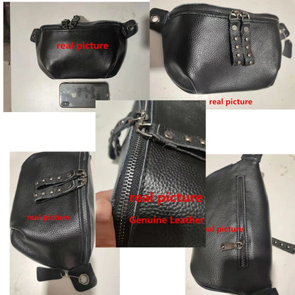 High Quality First layer cowhide Women Handbag 100% Genuine Leather Ladies Shoulder Bag Designer Chain Female Messenger Tote Bag