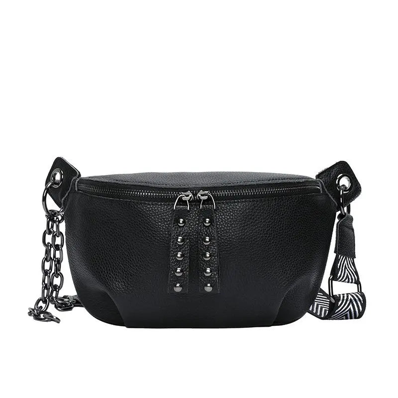 High Quality First layer cowhide Women Handbag 100% Genuine Leather Ladies Shoulder Bag Designer Chain Female Messenger Tote Bag