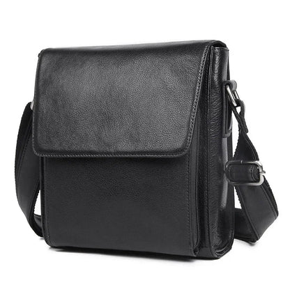 High Quality Flap Crazy Horse Shoulder Men Genuine Crossbody Bag Male Real Leather Travel Handbag Totes