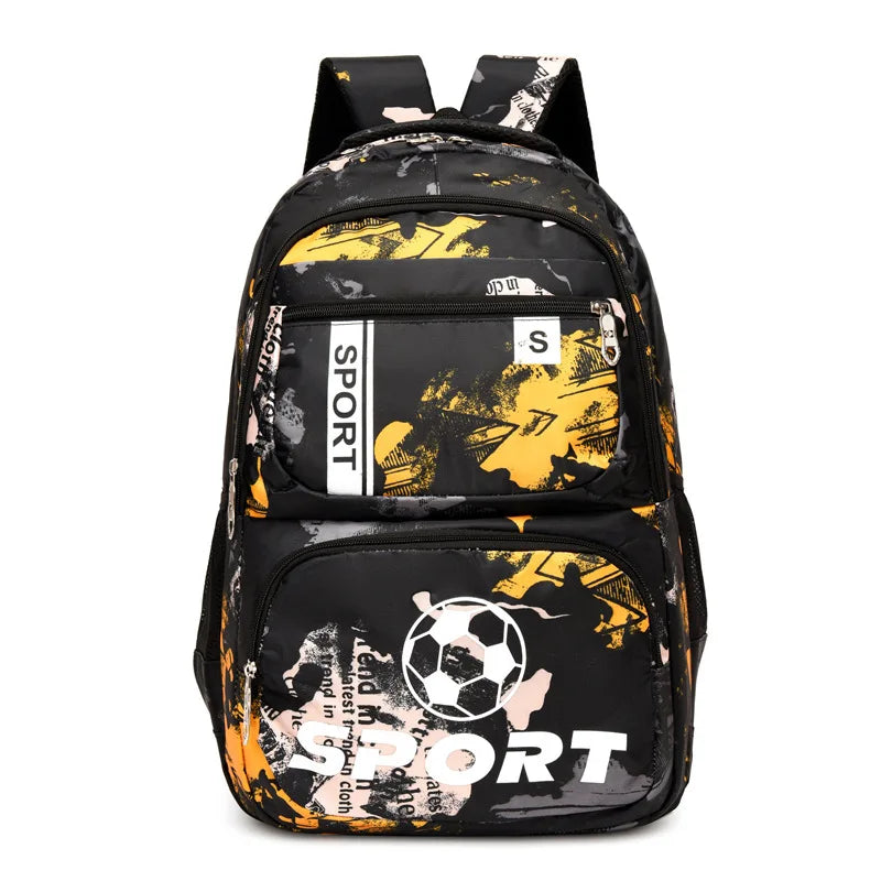 High Quality Football Print Backpacks For Teenage Girls Boys Laptop Backpack Kids Book Bags Polyester Fashion Big School Bags