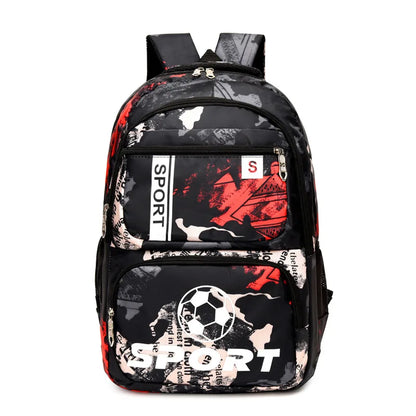 High Quality Football Print Backpacks For Teenage Girls Boys Laptop Backpack Kids Book Bags Polyester Fashion Big School Bags
