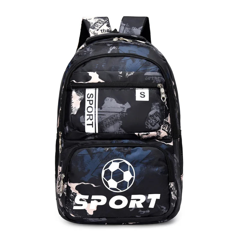 High Quality Football Print Backpacks For Teenage Girls Boys Laptop Backpack Kids Book Bags Polyester Fashion Big School Bags