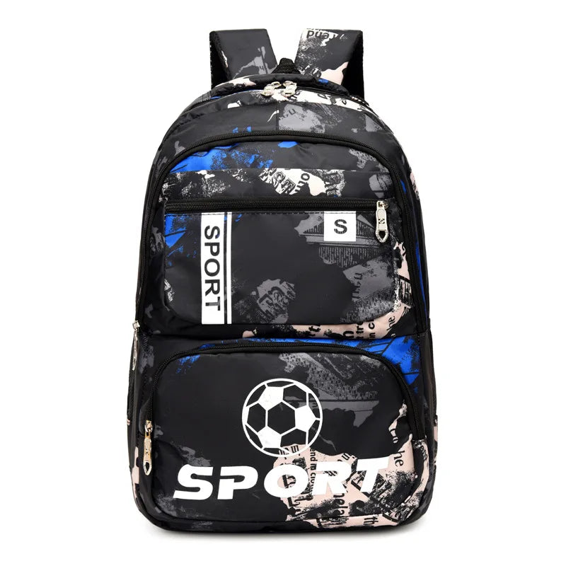 High Quality Football Print Backpacks For Teenage Girls Boys Laptop Backpack Kids Book Bags Polyester Fashion Big School Bags