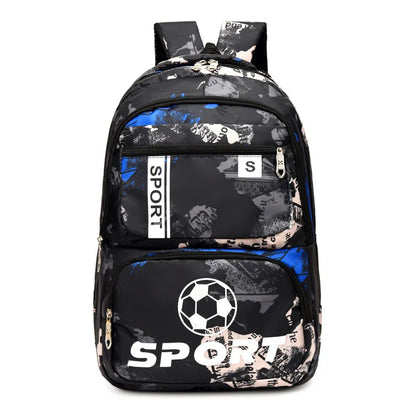 High Quality Football Print Backpacks For Teenage Girls Boys Laptop Backpack Kids Book Bags Polyester Fashion Big School Bags