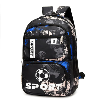 High Quality Football Print Backpacks For Teenage Girls Boys Laptop Backpack Kids Book Bags Polyester Fashion Big School Bags
