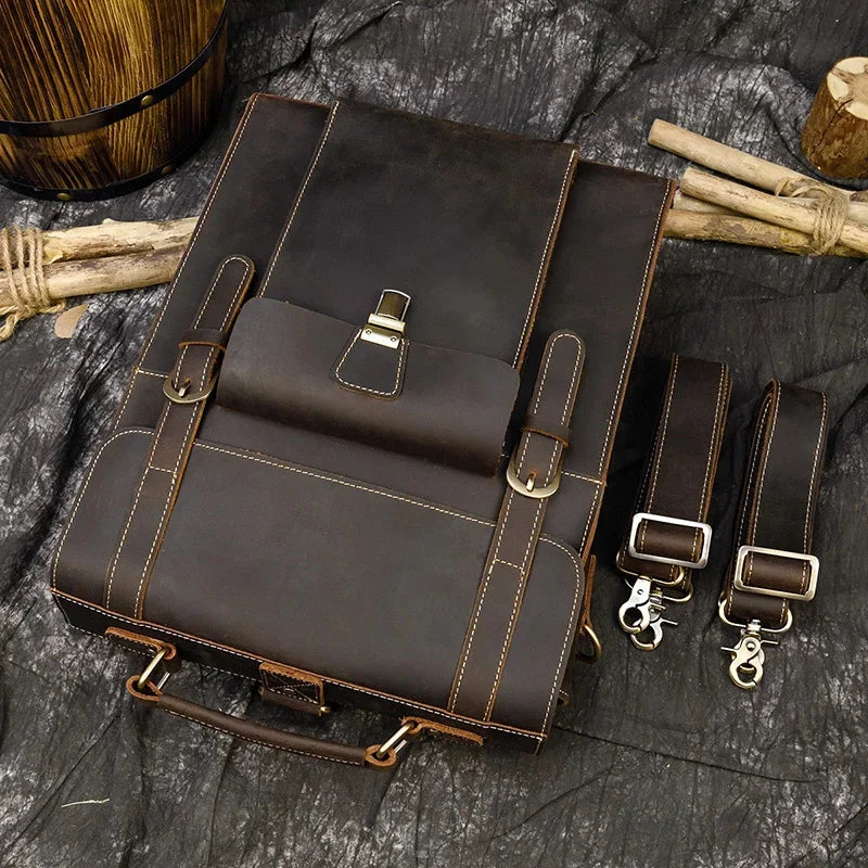 High Quality For Men Women Genuine Leather Shoool Backpack Girls Boys Day Travel Bag