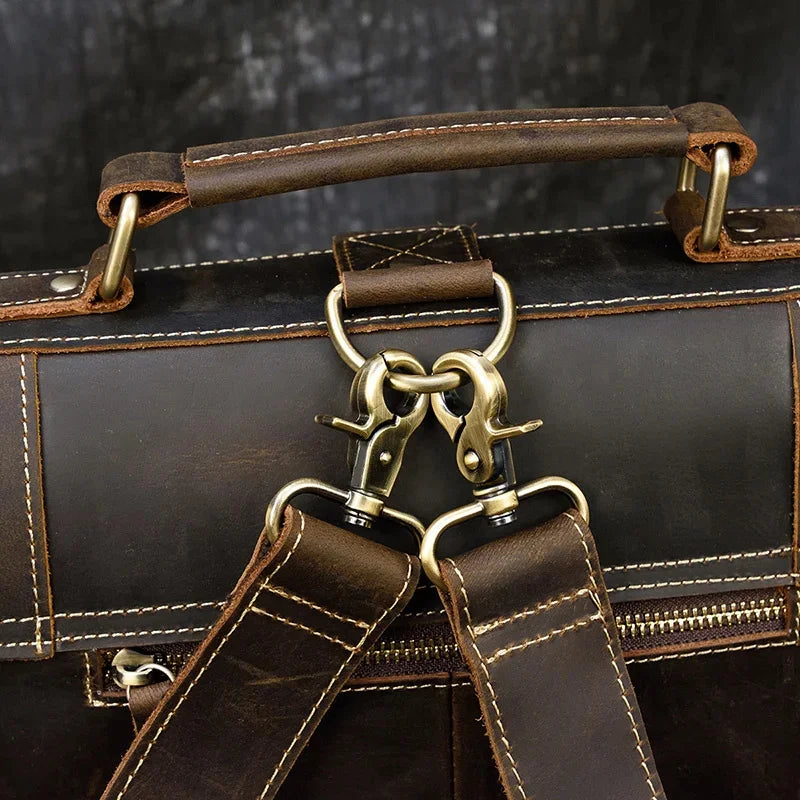 High Quality For Men Women Genuine Leather Shoool Backpack Girls Boys Day Travel Bag