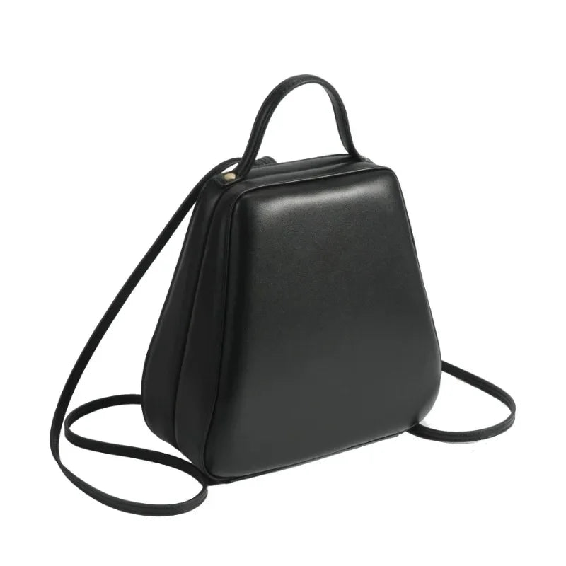 High Quality Genuine Leather Backpack Women Korean Minority Designer All-match Fashion Backpacks Solid Casual Mochilas Mujer