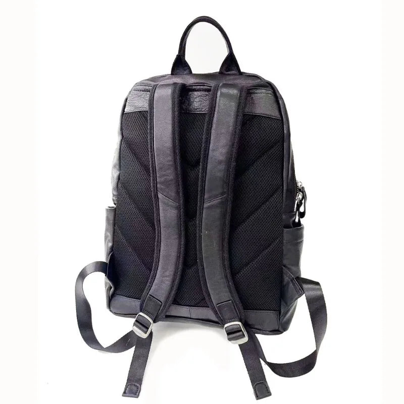 High Quality Genuine Leather Backpacks Men Business Bag Computer Backpack Large Capacity Multifunctional Mochila Luxury Bolsas