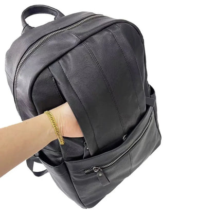High Quality Genuine Leather Backpacks Men Business Bag Computer Backpack Large Capacity Multifunctional Mochila Luxury Bolsas