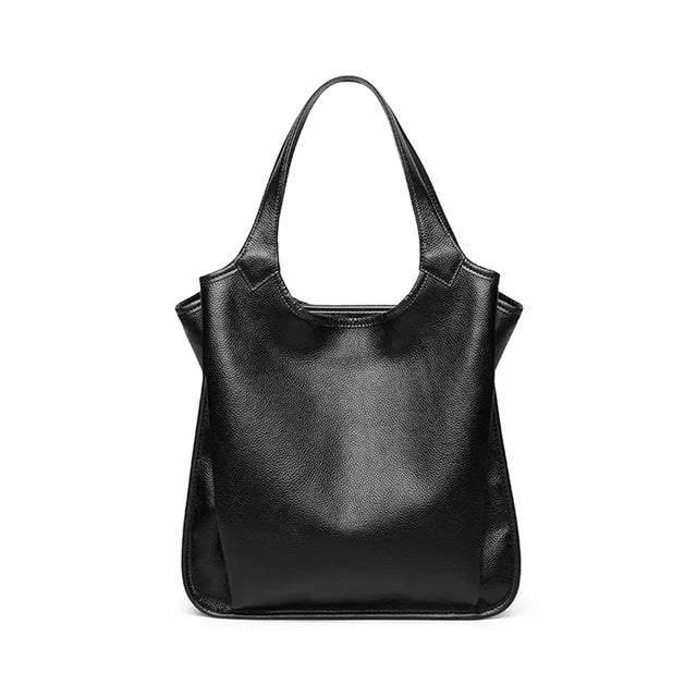 High Quality Genuine Leather Compartments Large Bag Women 100% Natural Cowhide Shoulder Shopping Bag, Fashion for Girl