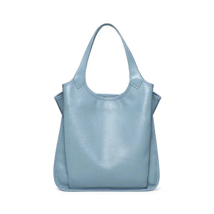 High Quality Genuine Leather Compartments Large Bag Women 100% Natural Cowhide Shoulder Shopping Bag, Fashion for Girl
