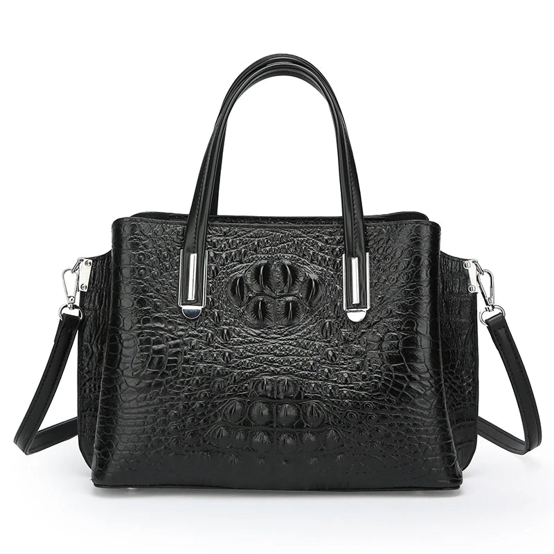 High Quality Genuine Leather Crossbody Bags For Women 2023 Designer Crocodile Cow Leather Women's Tote Bag Female Messenger Sac