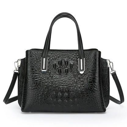 High Quality Genuine Leather Crossbody Bags For Women 2023 Designer Crocodile Cow Leather Women's Tote Bag Female Messenger Sac