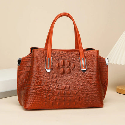 High Quality Genuine Leather Crossbody Bags For Women 2023 Designer Crocodile Cow Leather Women's Tote Bag Female Messenger Sac