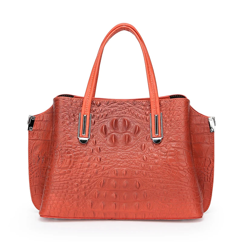 High Quality Genuine Leather Crossbody Bags For Women 2023 Designer Crocodile Cow Leather Women's Tote Bag Female Messenger Sac