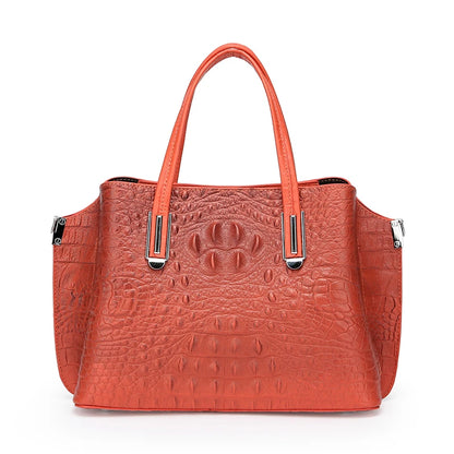 High Quality Genuine Leather Crossbody Bags For Women 2023 Designer Crocodile Cow Leather Women's Tote Bag Female Messenger Sac