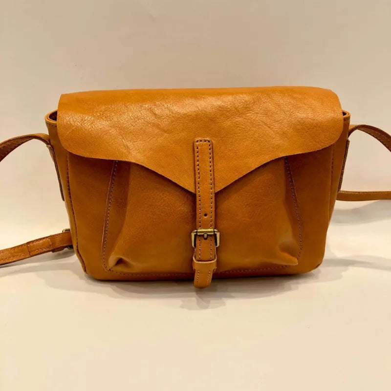 High Quality Genuine Leather Crossbody Message Bag Casual Commuter Al-match Large Capacity Chest Bag2024 New Luxury Bolsas