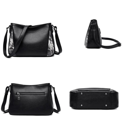 High Quality Genuine Leather Large Capacity Shoulder Crossbody Bags for Women Luxury Cow Leather Handbags Lady Bucket Bag Purses