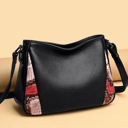 High Quality Genuine Leather Large Capacity Shoulder Crossbody Bags for Women Luxury Cow Leather Handbags Lady Bucket Bag Purses