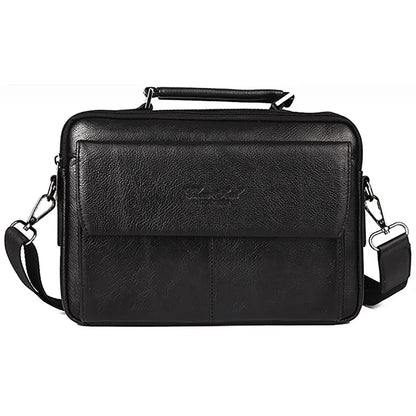 High Quality Genuine Leather Men Business Shoulder Bag Famous Brand Cross Body Messenger Bags Cowhide Handbag Tote Briefcase New