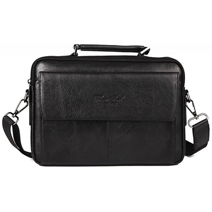 High Quality Genuine Leather Men Business Shoulder Bag Famous Brand Cross Body Messenger Bags Cowhide Handbag Tote Briefcase New