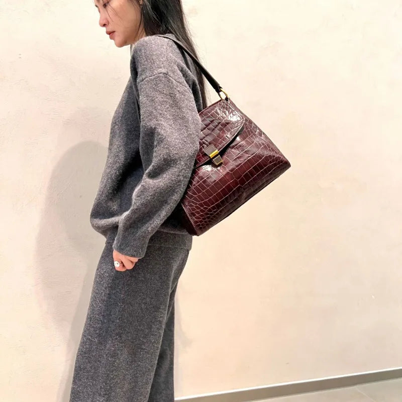 High Quality Genuine Leather Message Bagcommuter All-match Practical Large Capacity Shoulder Bag Vintage Luxury Bolsas Mujer