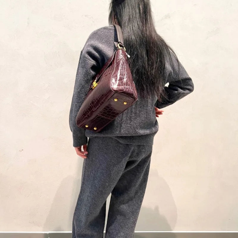 High Quality Genuine Leather Message Bagcommuter All-match Practical Large Capacity Shoulder Bag Vintage Luxury Bolsas Mujer