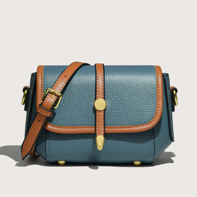 High Quality Genuine Leather Shoulder Crossbody Bag For Women 2022 New Luxury Solid Color Cow Leather Women's Bag Ladies Handbag