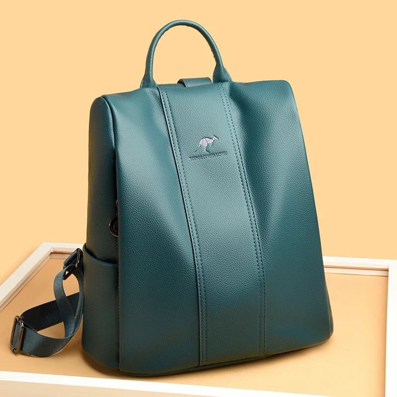 High Quality Genuine Leather Women Backpack Fashion Luxury Ladies Travel Knapsack Girls Shoulder School Bags Cowhide Sac Mochila