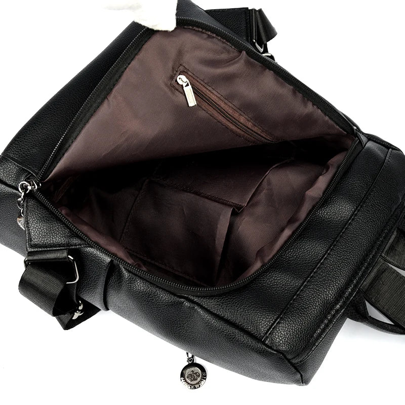 High Quality Genuine Leather Women Backpack Fashion Luxury Ladies Travel Knapsack Girls Shoulder School Bags Cowhide Sac Mochila