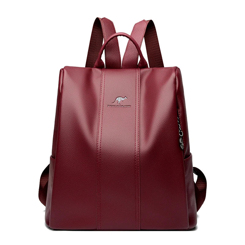 High Quality Genuine Leather Women Backpack Fashion Luxury Ladies Travel Knapsack Girls Shoulder School Bags Cowhide Sac Mochila