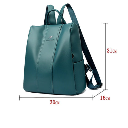 High Quality Genuine Leather Women Backpack Fashion Luxury Ladies Travel Knapsack Girls Shoulder School Bags Cowhide Sac Mochila